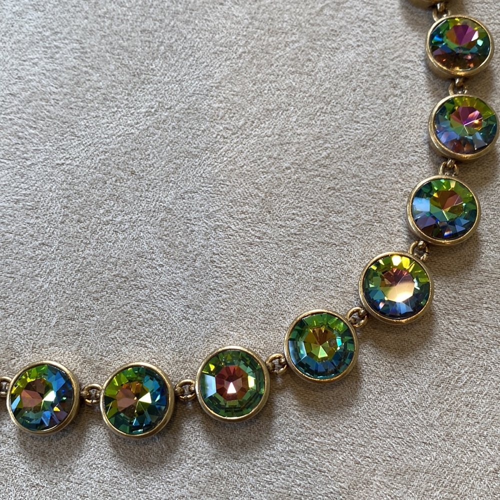 **SOLD** J.Crew watermelon vitrail brulee necklace - Picture 4 of 8
